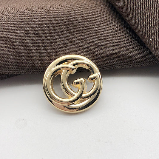 DIY Decorative Buttons – Alloy Buttons Golden G – 9 Pcs – 12.5/20 mm